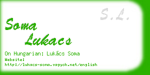 soma lukacs business card